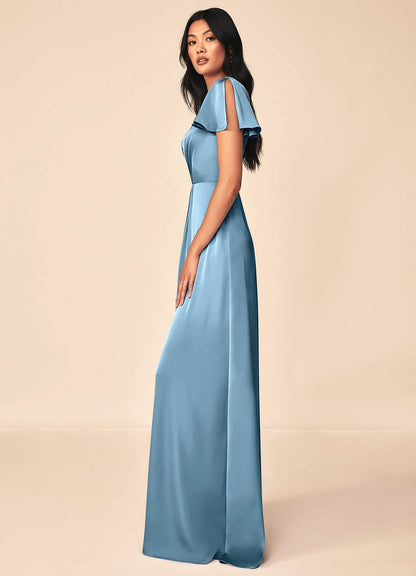 Soren Stretch Satin Dress-AZ56925125-Final sale