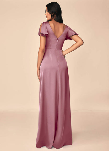 Soren Stretch Satin Dress-AZ59234652-Final sale