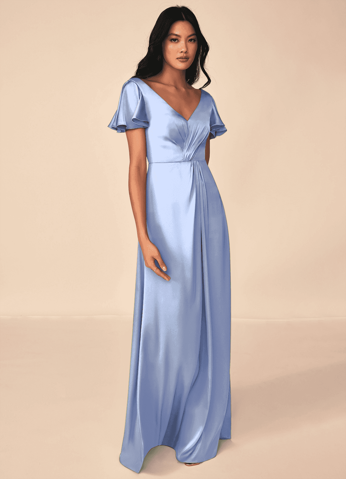 Soren Stretch Satin Dress-AZ67758340-Final sale