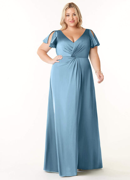 Soren Stretch Satin Dress-AZ56925125-Final sale