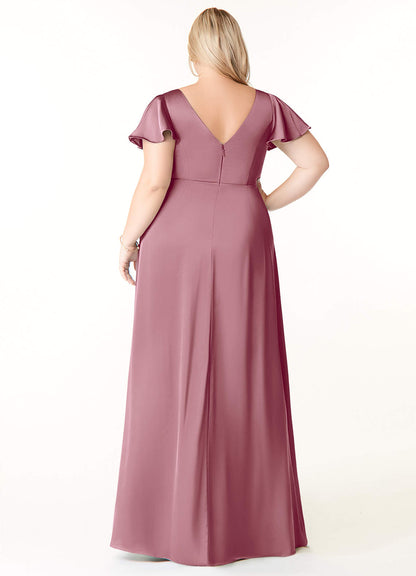 Soren Stretch Satin Dress-AZ59234652-Final sale